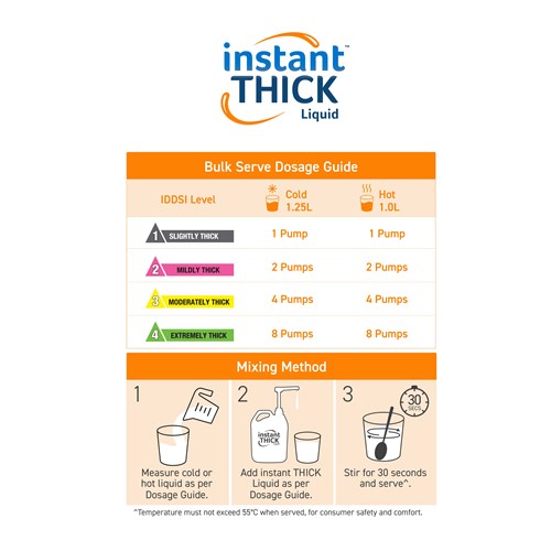 Instant Thick Liquid Bulk Serve Dosage Guide